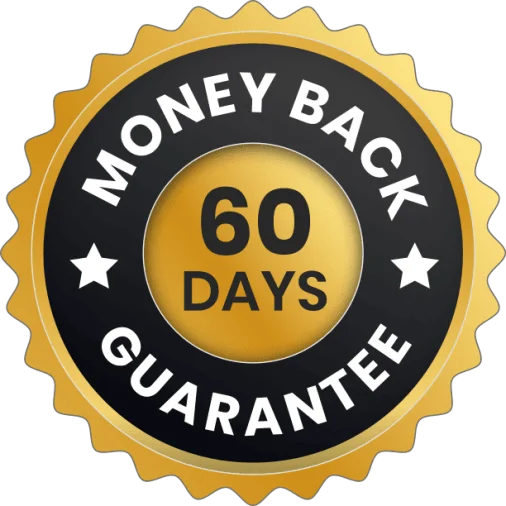 60-Day Money-Back Guarantee Seal — 100% Satisfaction Guaranteed