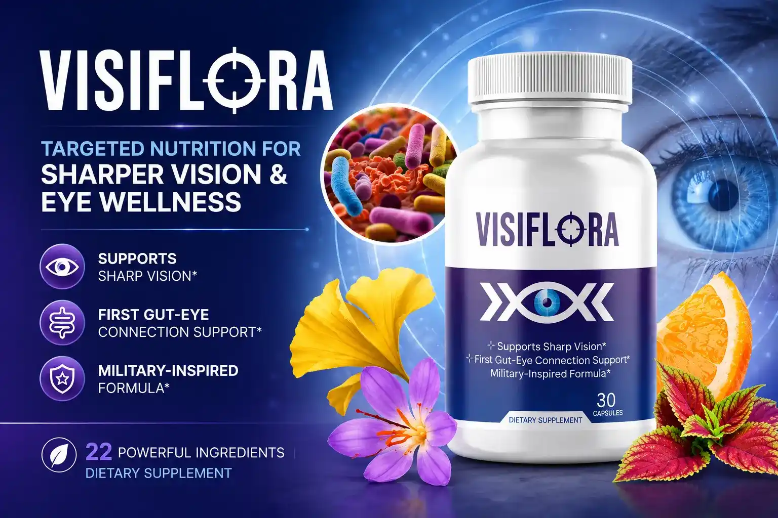 VisiFlora 2-bottle package — premium eye support